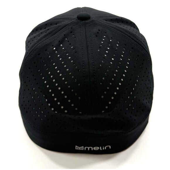 Melin MFLX Hydro Hat Water Repellent Black Performance Fitted Cap Mens 56cm - Picture 5 of 15